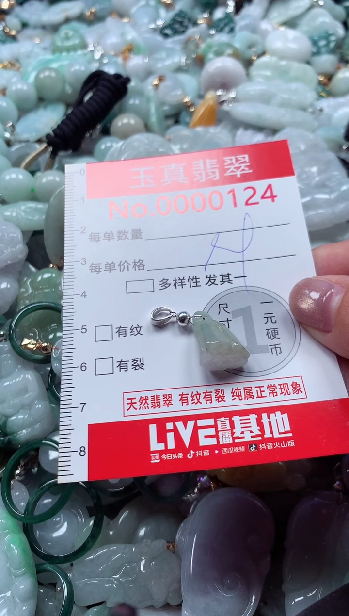 吊坠(不含链)未镶嵌翡翠0124