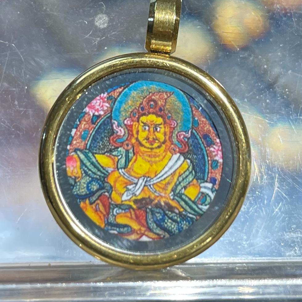 粉丝福利半手绘唐卡黄财