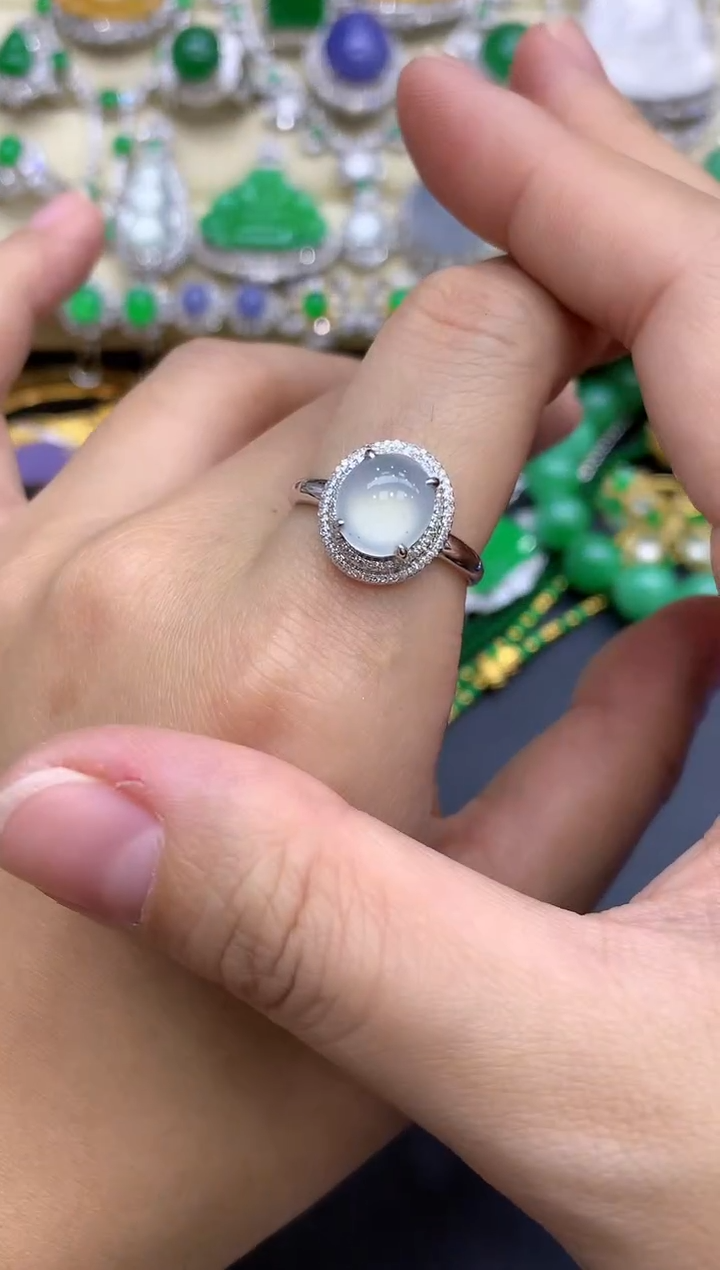 18K金镶嵌戒指翡翠244-中国好珍宝