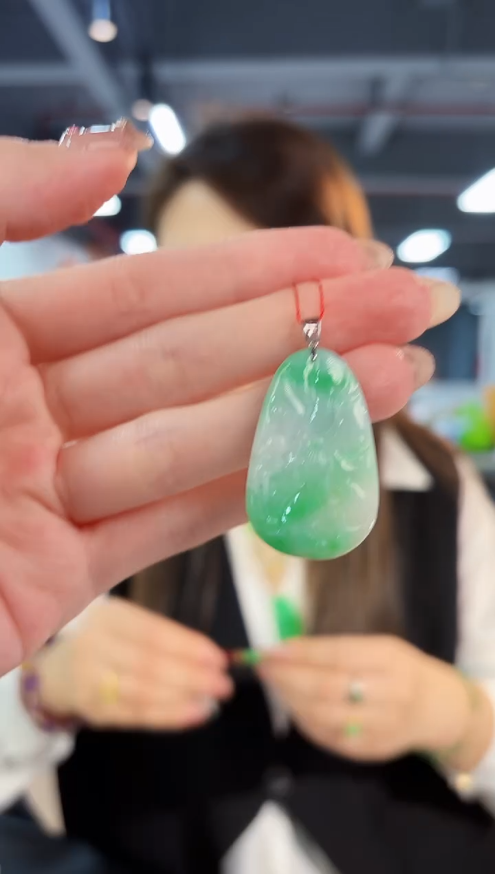 【闪购商品】翡翠颈饰18K金镶嵌 缅料A货/支持复检/一件