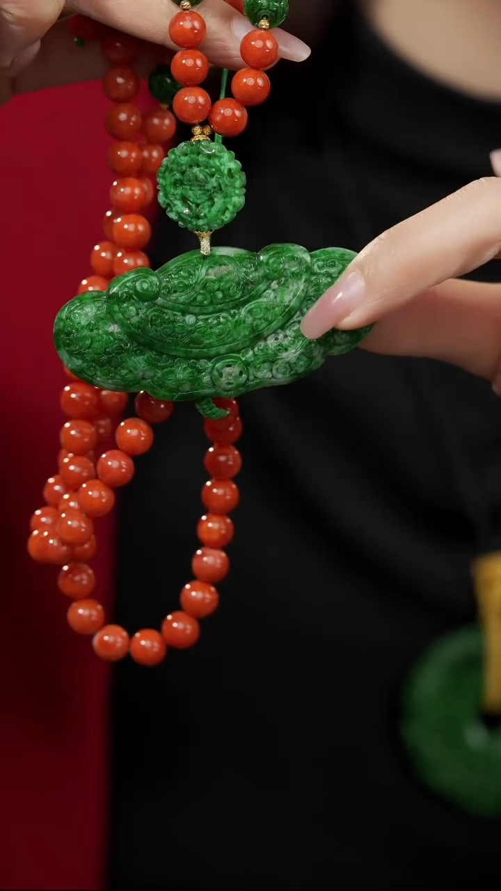 【闪购商品】翡翠颈饰18K金镶嵌@WLG02022016@