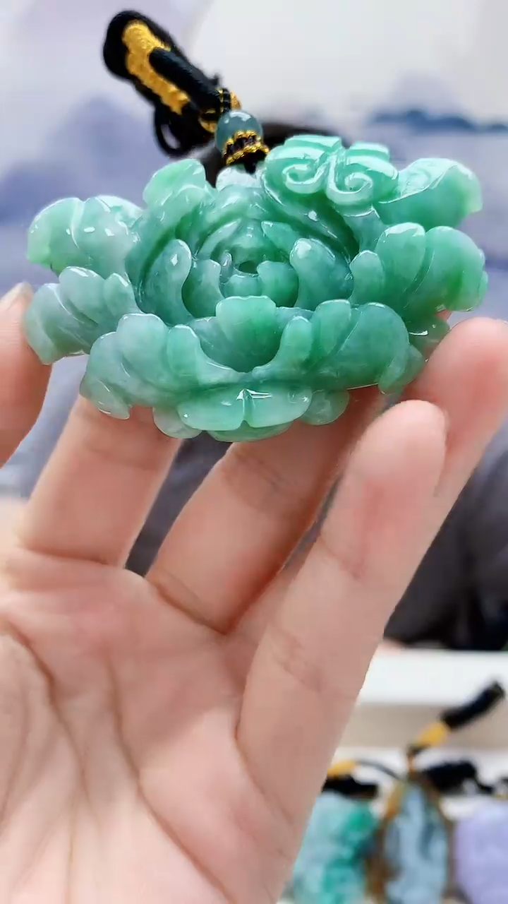 未镶嵌定制翡翠5060lr-毛货挂件22