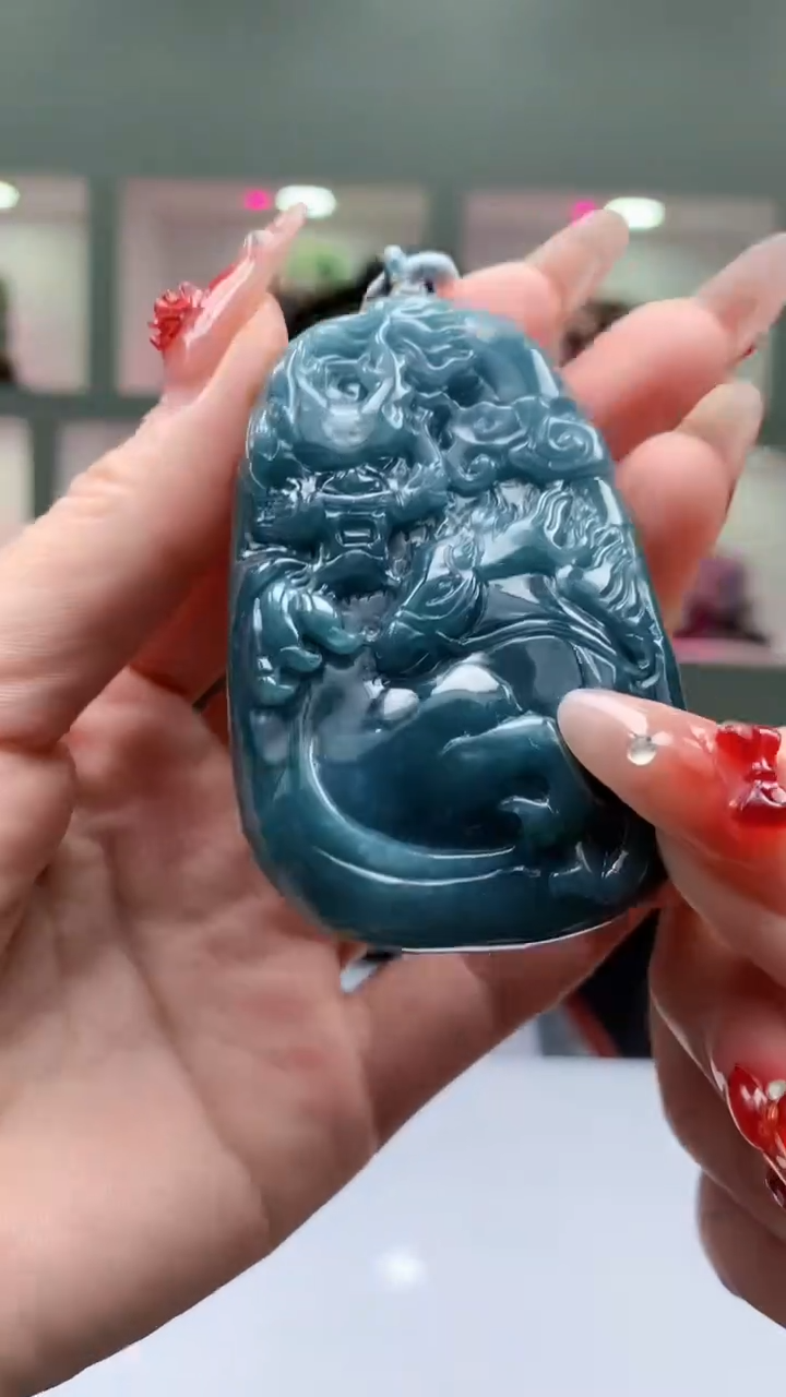 【闪购商品】定制翡翠未镶嵌1052ry-毛货挂件20