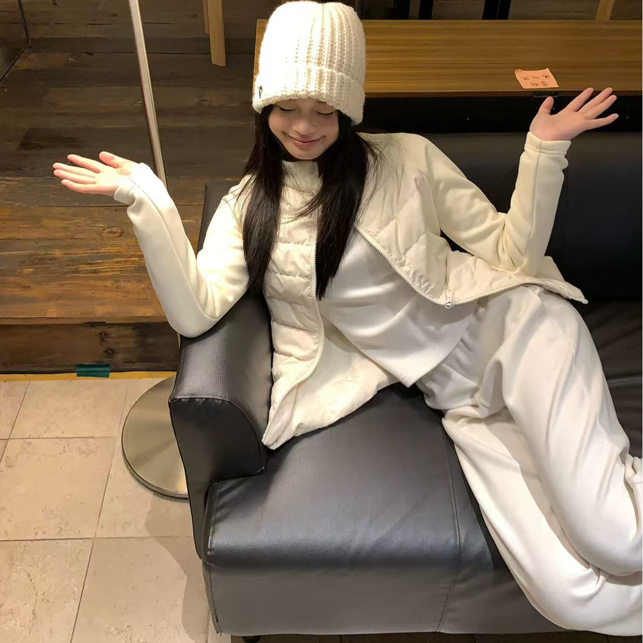  5738实穿选手！lu系少女收腰拼接小外套
