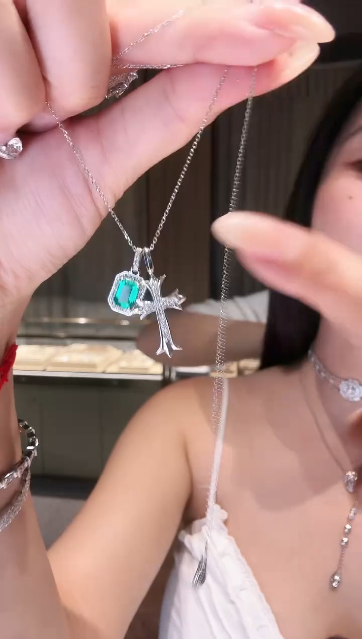 铂Pt950镶嵌项链钻石AF0792-PT-45