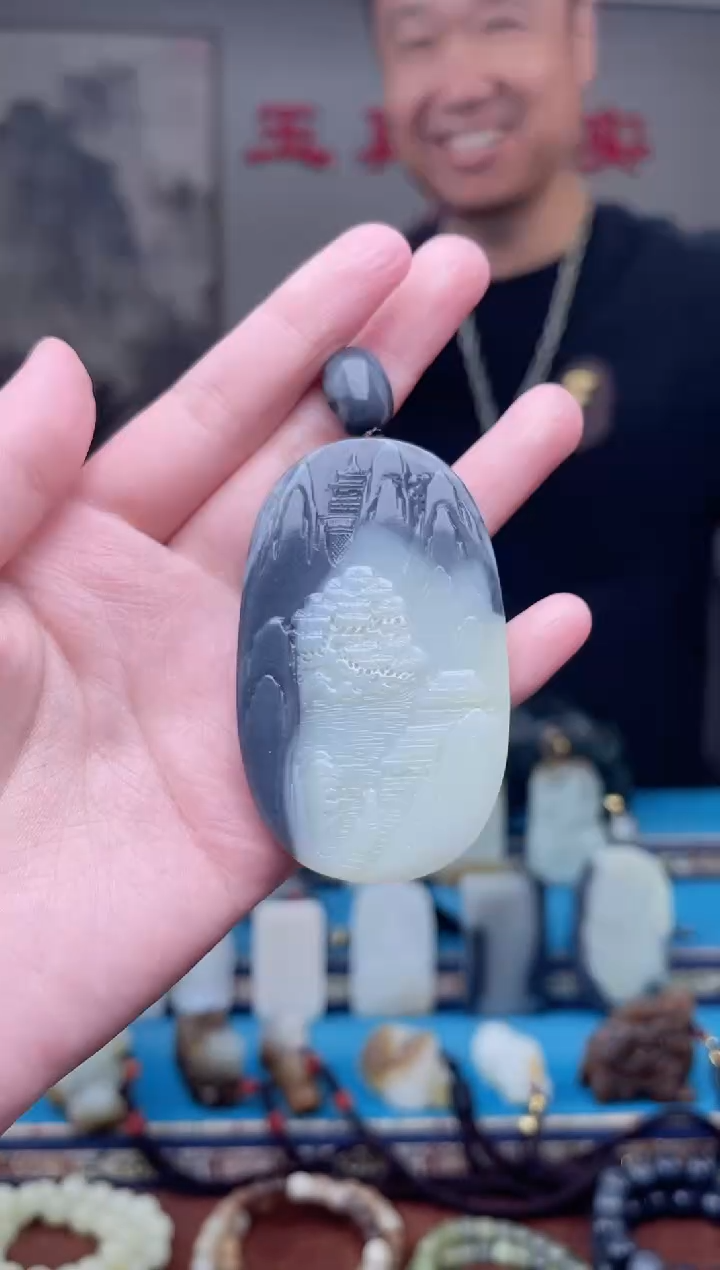 和田玉未镶嵌挂件1