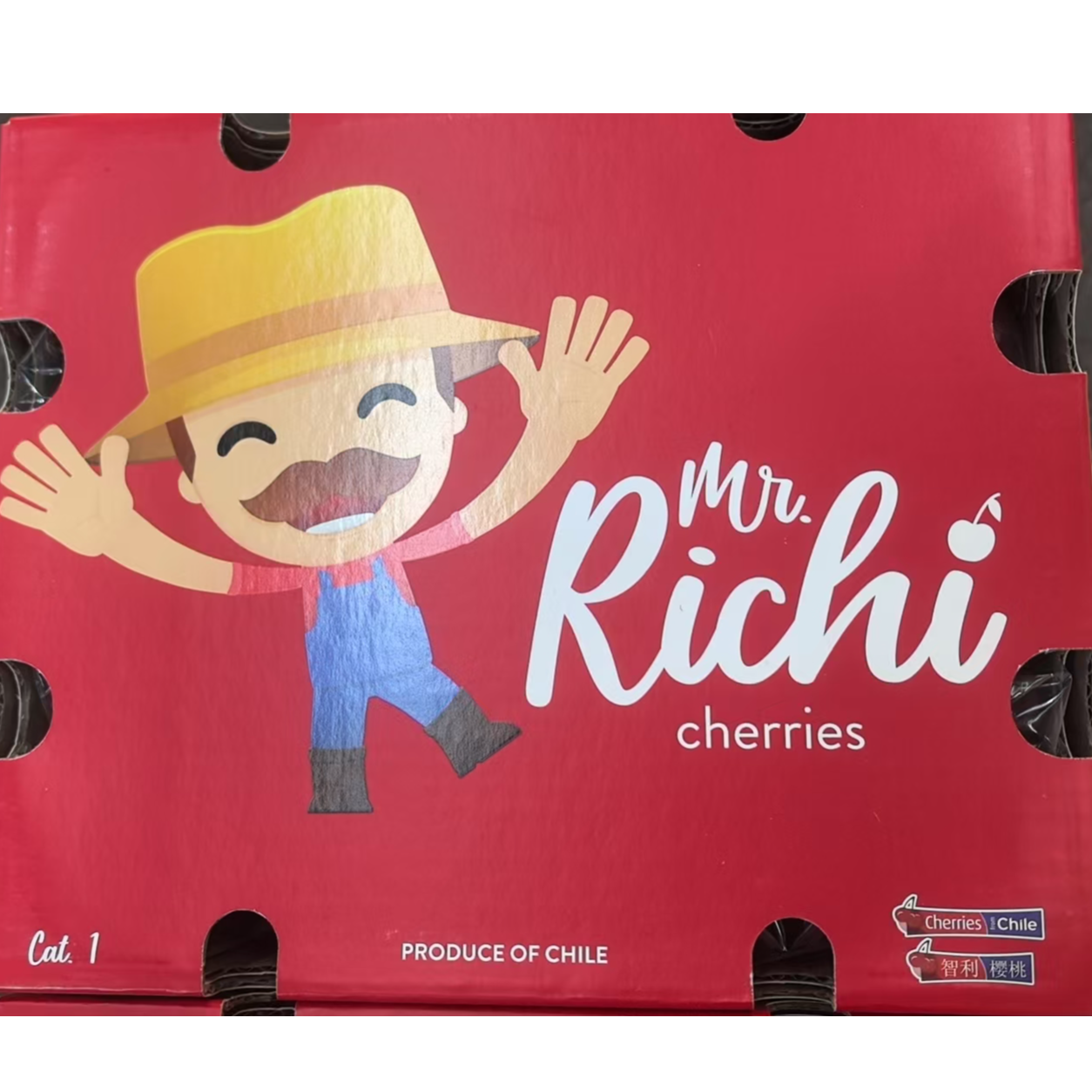 4JJJJ车厘子拉宾斯原箱净重5斤智利车厘子