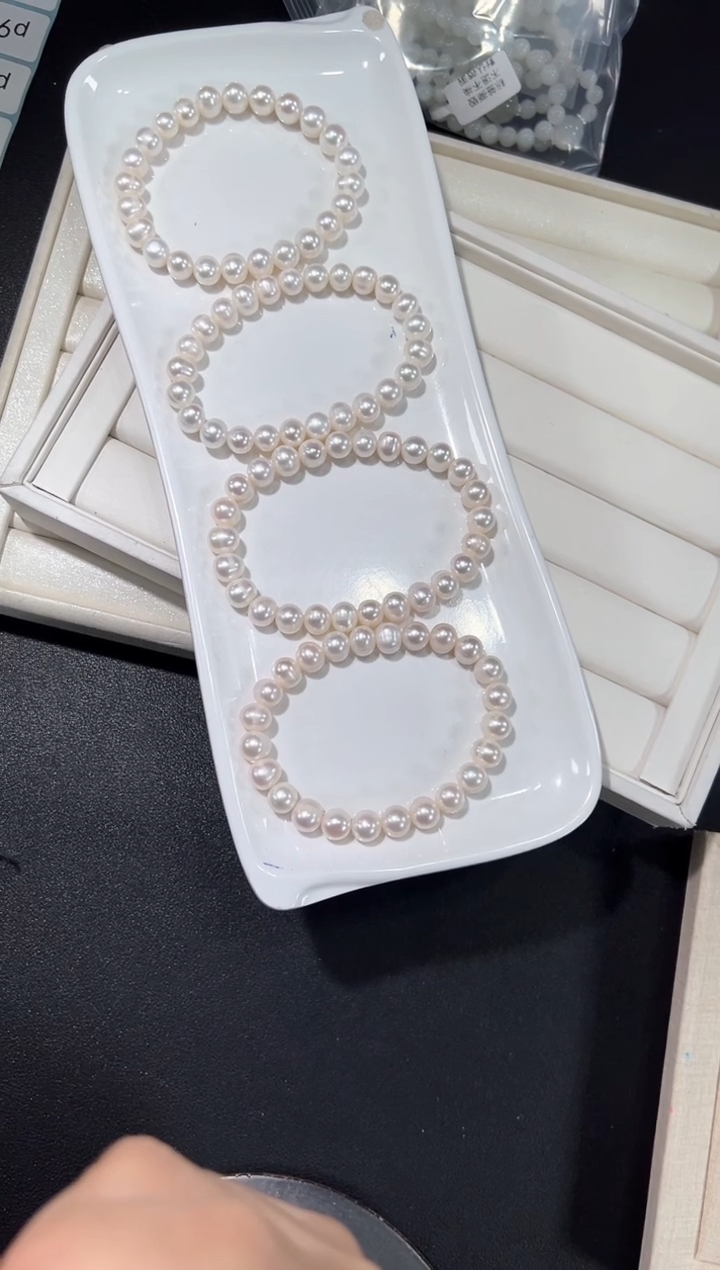 未镶嵌手串淡水珍珠85p多样性发其一【1条】默认微瑕