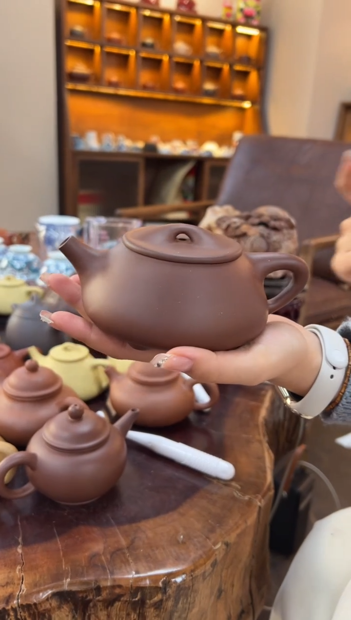 【闪购商品】紫砂茶壶【头哥手工壶】景舟石瓢底槽清光素