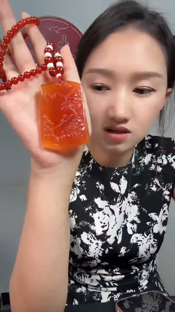 未镶嵌颈饰玛瑙/玉髓8855天然珠宝带珠链山水多样性发一个