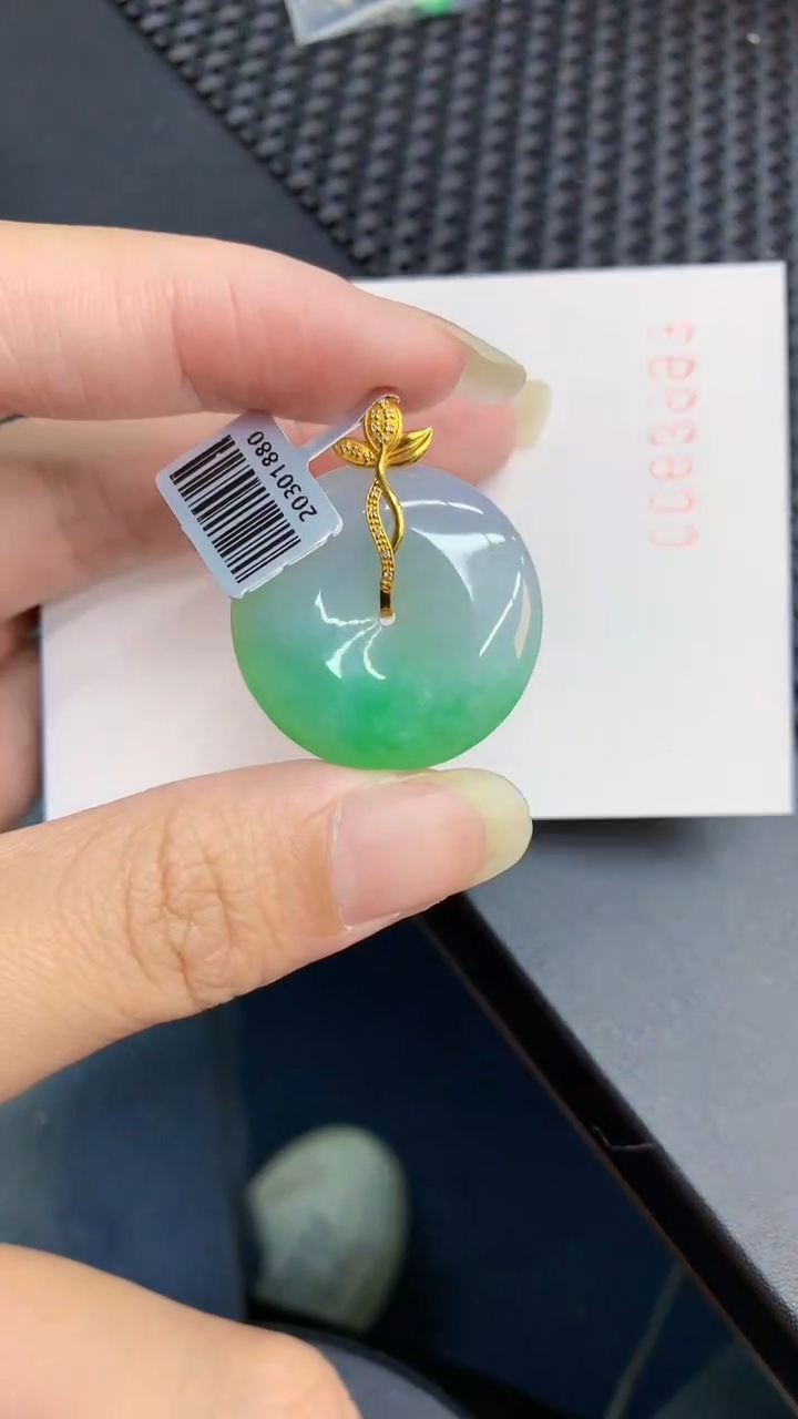 【闪购商品】翡翠颈饰18K金镶嵌           8