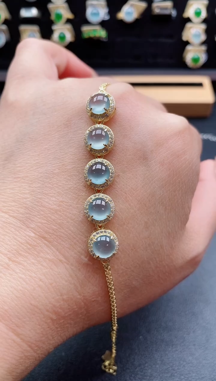 银S925镶嵌戒指翡翠1