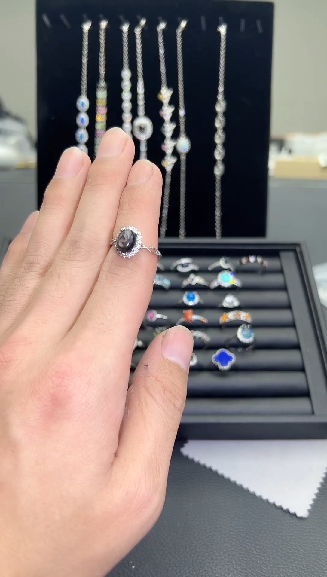 【闪购商品】水晶戒指银S925镶嵌1111