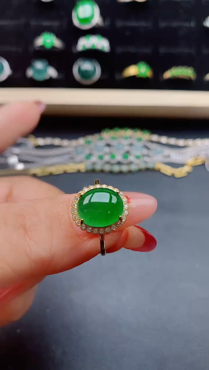 【闪购商品】翡翠戒指银S925镶嵌21321