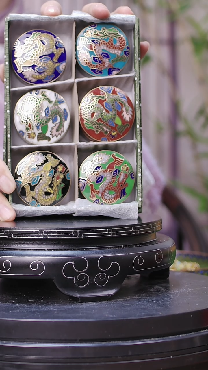 【闪购商品】非遗技艺 景泰蓝龙纹盒一套