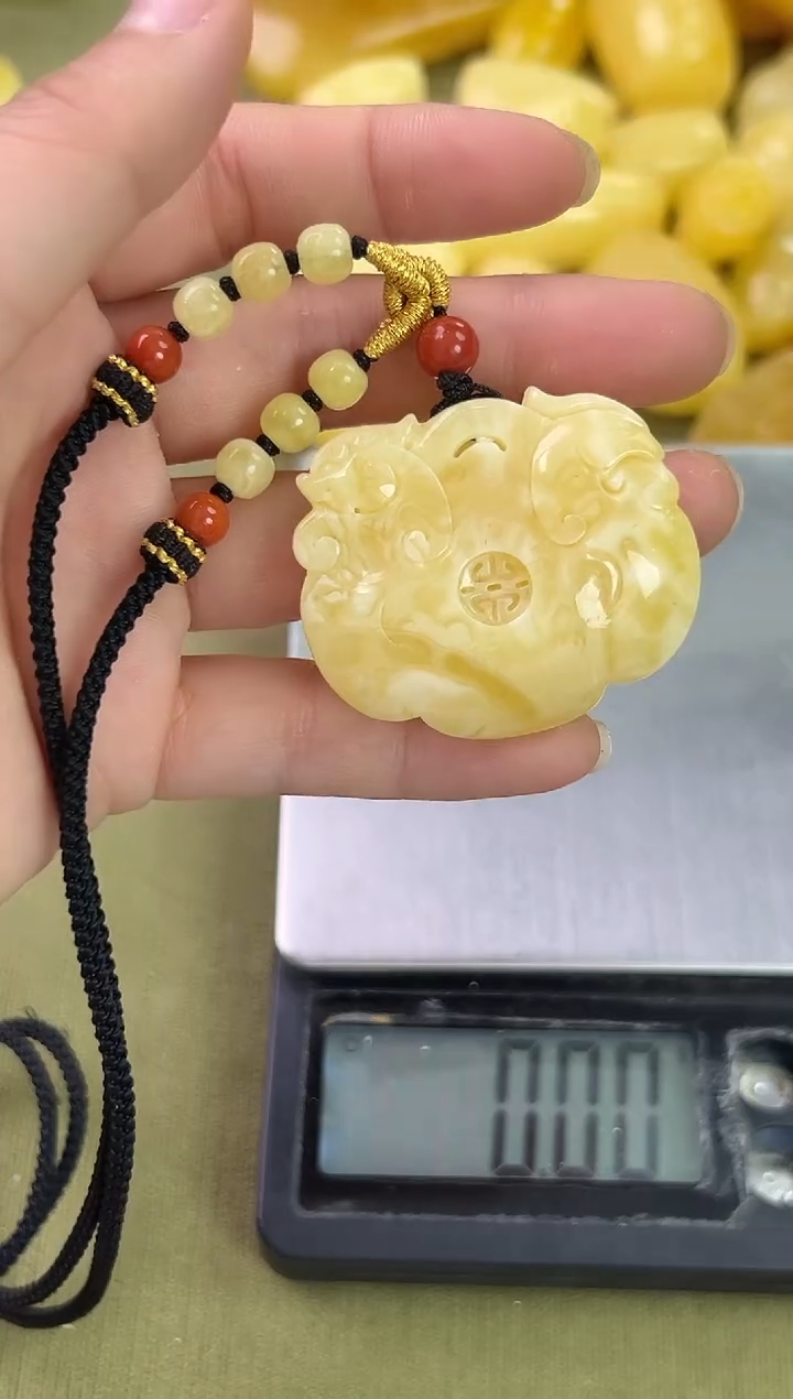 裸石琥珀未镶嵌琥珀蜜蜡吊坠