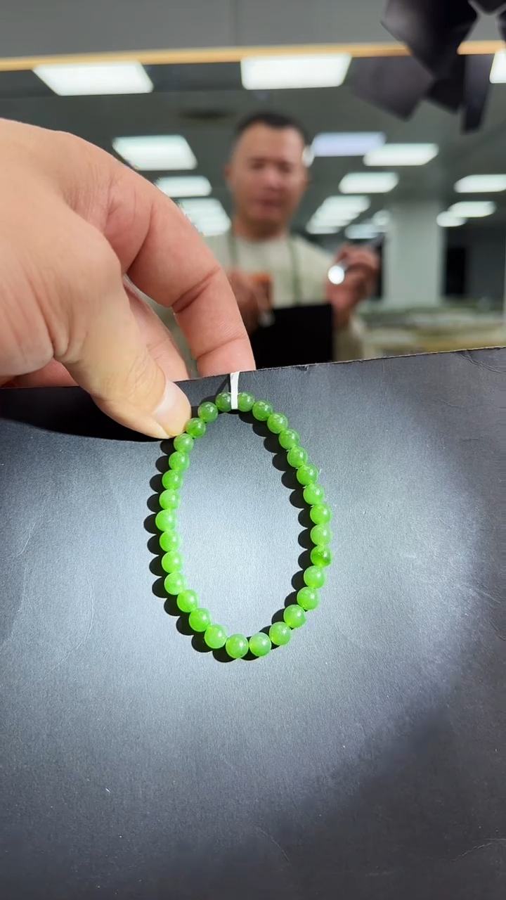 未镶嵌手链和田玉碧玉手串6*30