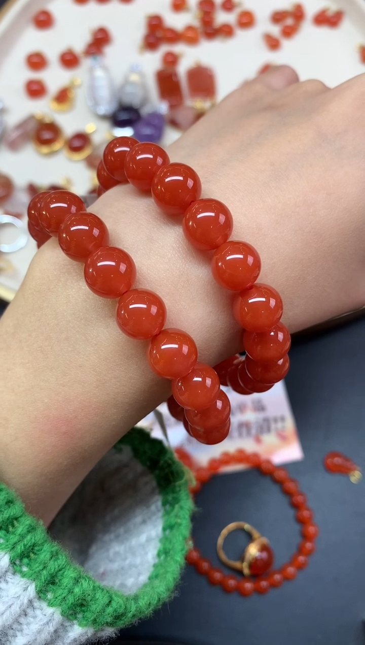 【闪购商品】南红玛瑙手串未镶嵌手串多样性发其一A65|3999