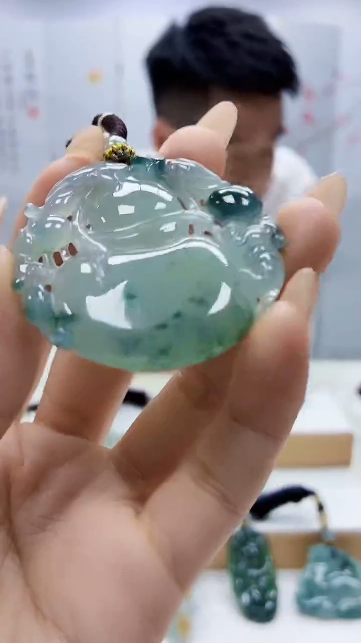 未镶嵌定制翡翠5028ty-毛货挂件56