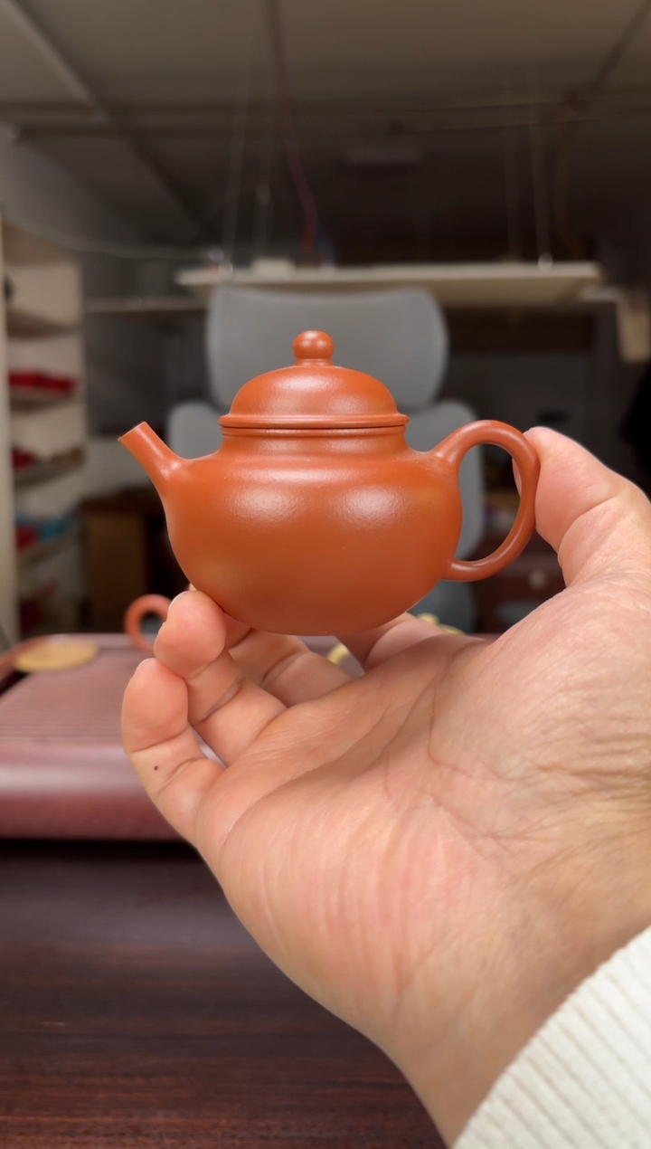 茶壶紫砂半手工朱泥掇只120毫升