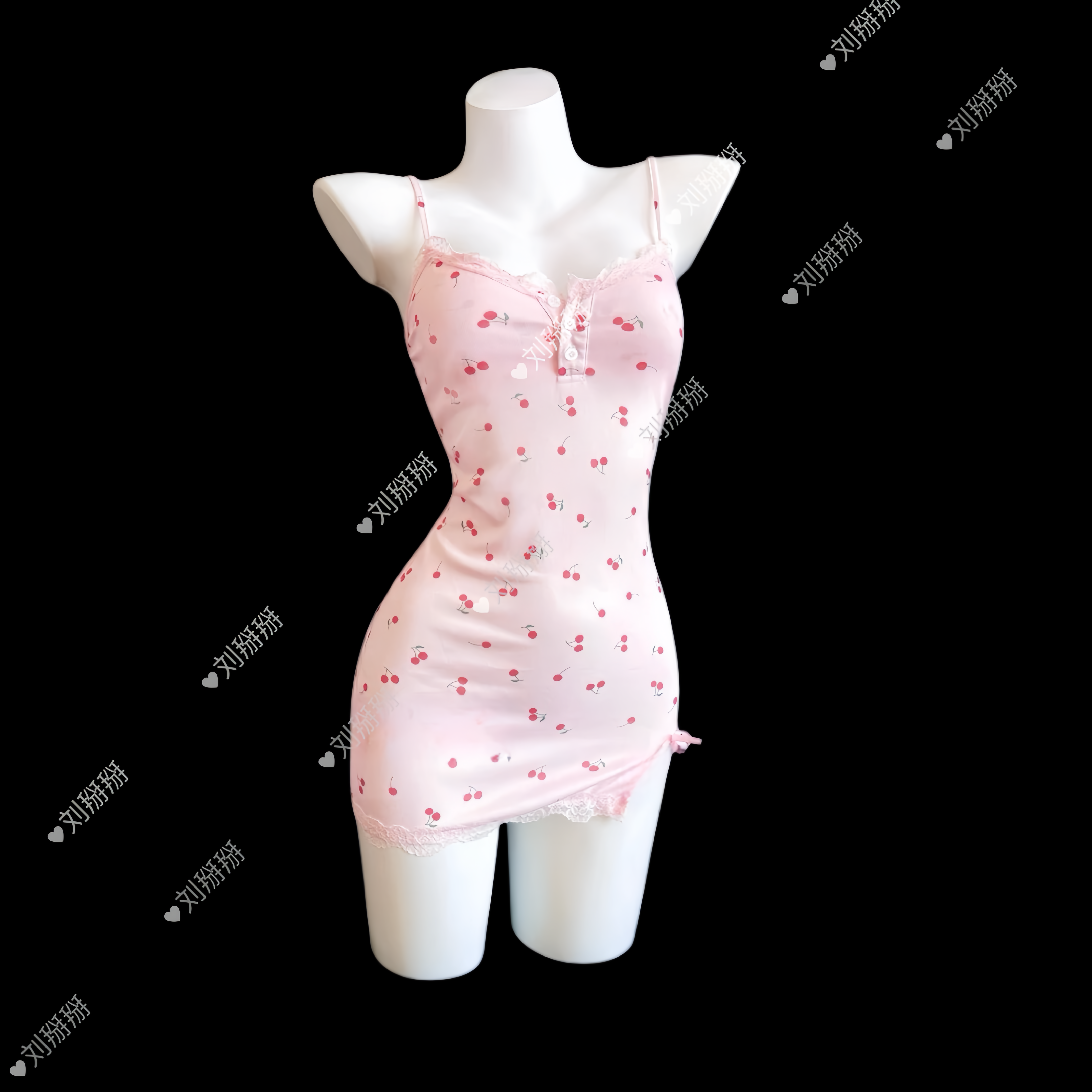 刘掰掰【月下轻舞】显瘦网红性感薄款露背纯欲风家居显吊带裙睡衣