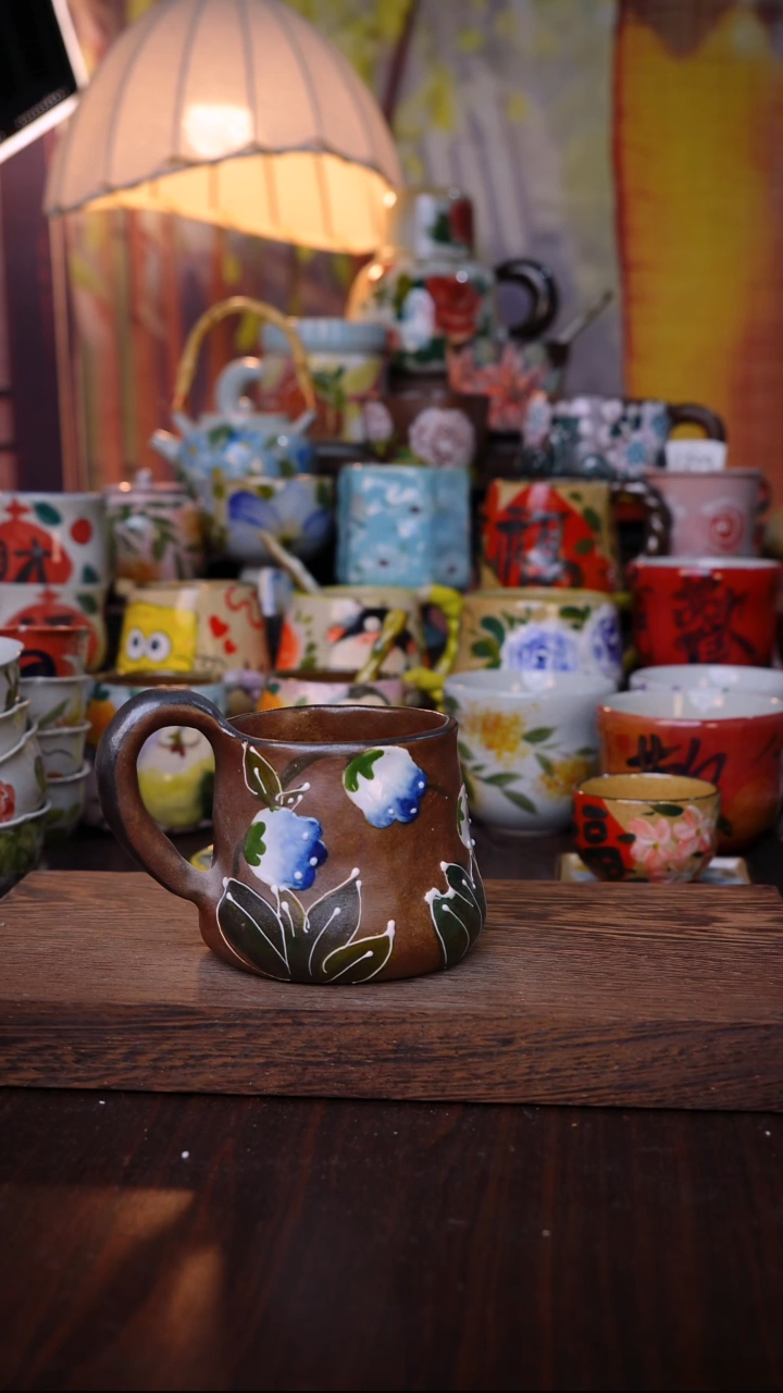 杯子泥垚手作 景德镇手工手绘陶瓷器物