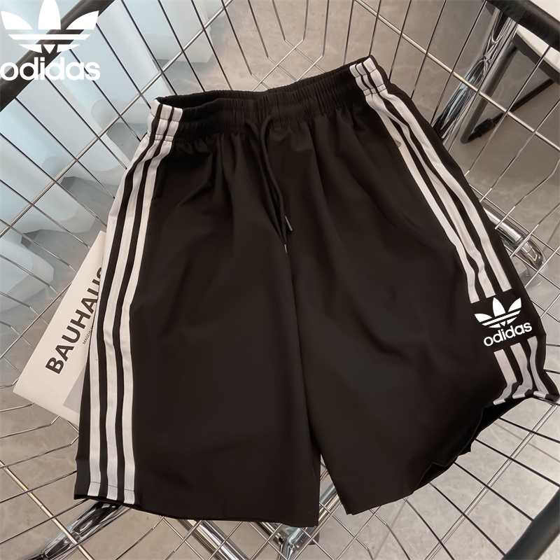 【男女同款】刺绣款三条扛时尚休闲百搭70D 尼龙四面弹五分裤短裤