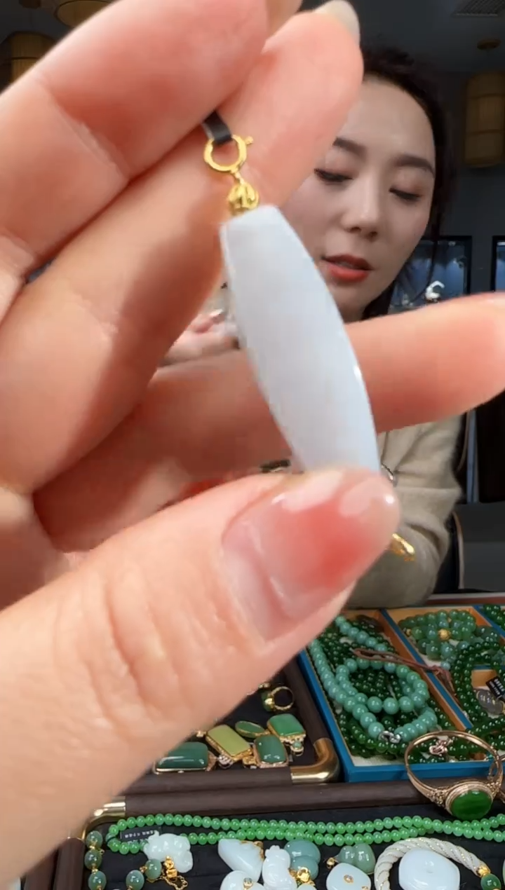 吊坠(不含链)银S925镶嵌和田玉1