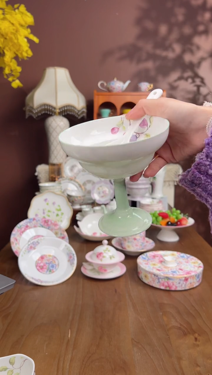 【闪购商品】瓦当浆果高脚雪糕碗-西梅