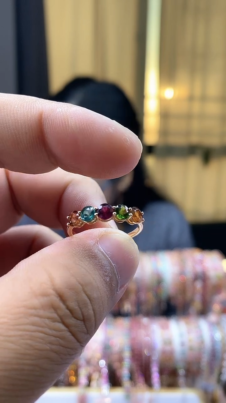 【闪购商品】碧玺戒指银S925镶嵌32345354354354