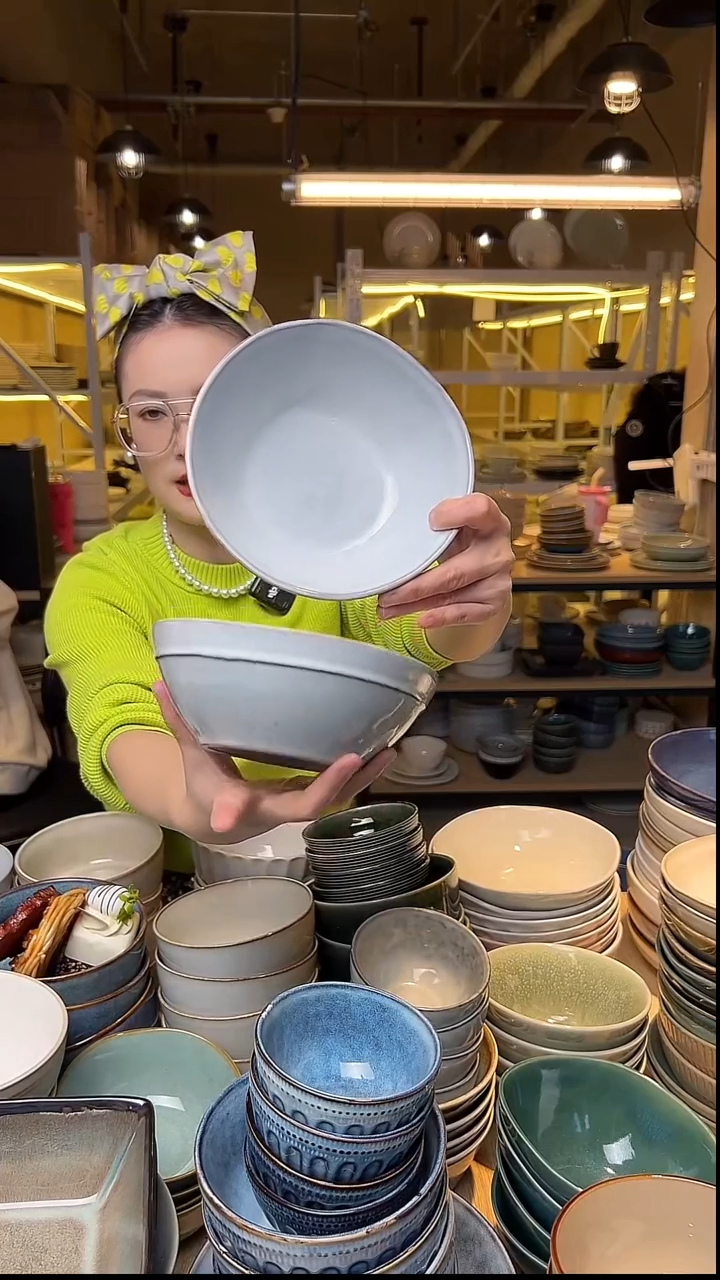 瓷31外贸尾货窑变釉下彩默认瑕疵