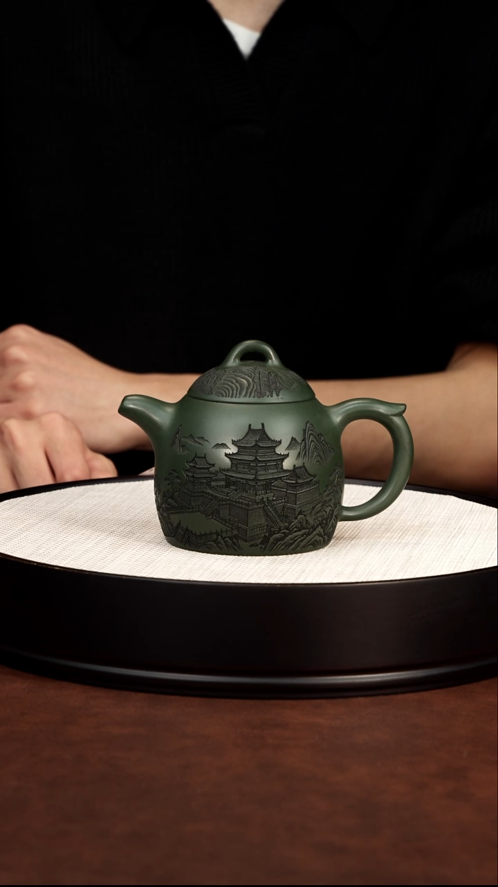 茶壶紫砂 景舟绿泥 秦权 