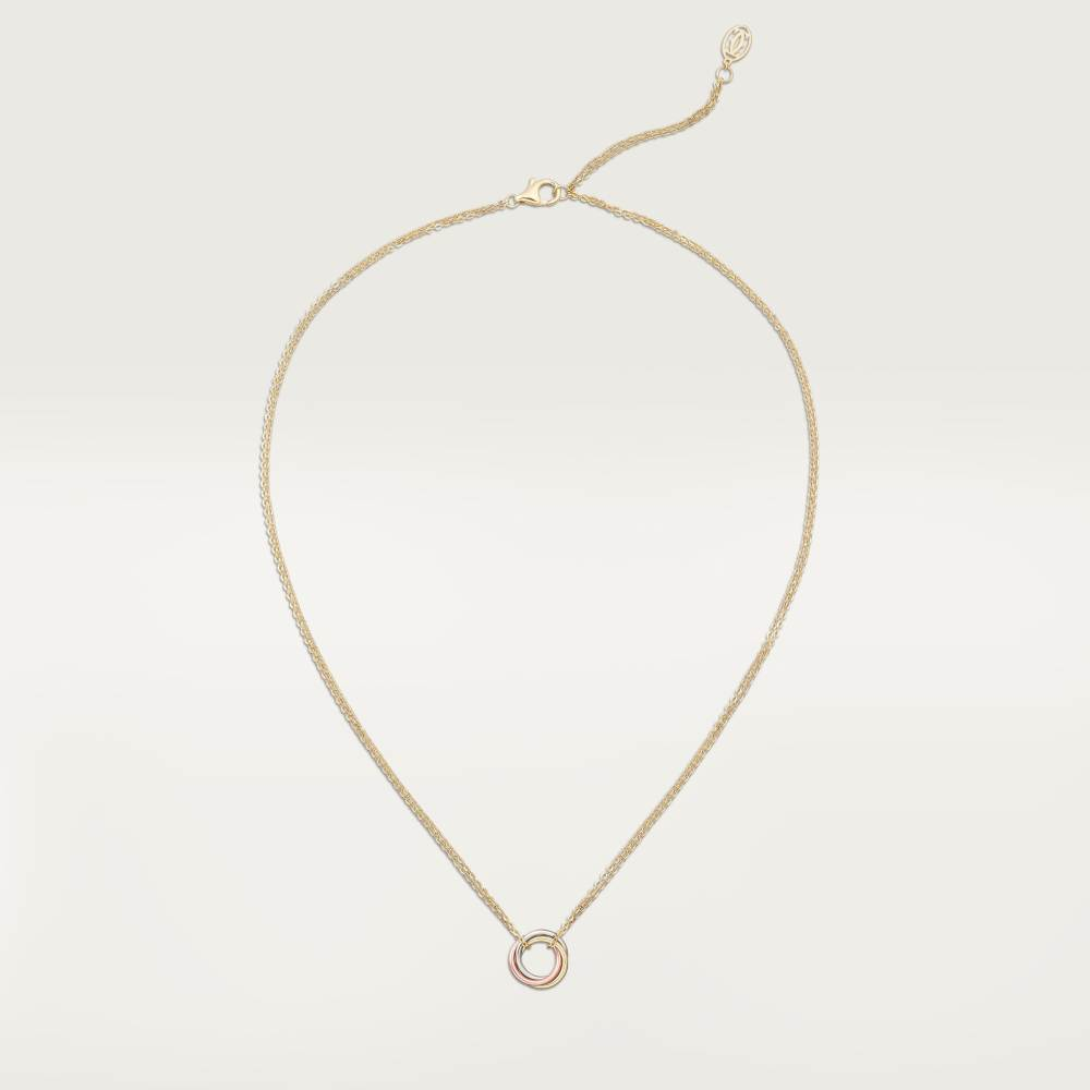 99新 Cartier/卡地亚  18k金三环Trinity系列吊坠项链迷你款项链