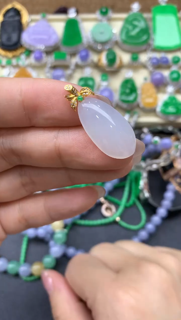 【闪购商品】翡翠颈饰18K金镶嵌185-中国好珍宝