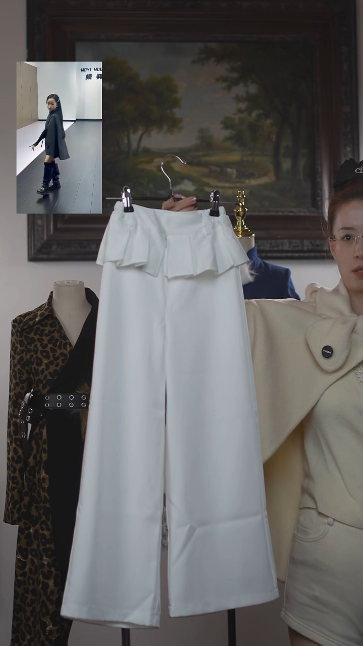 120码白色百褶裤艺桐轩儿童潮服