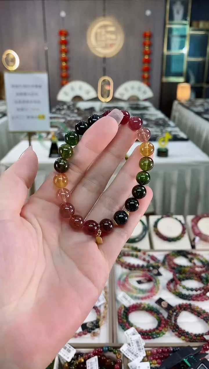 单圈手串9mm+未镶嵌碧玺（多样性发一条）hon