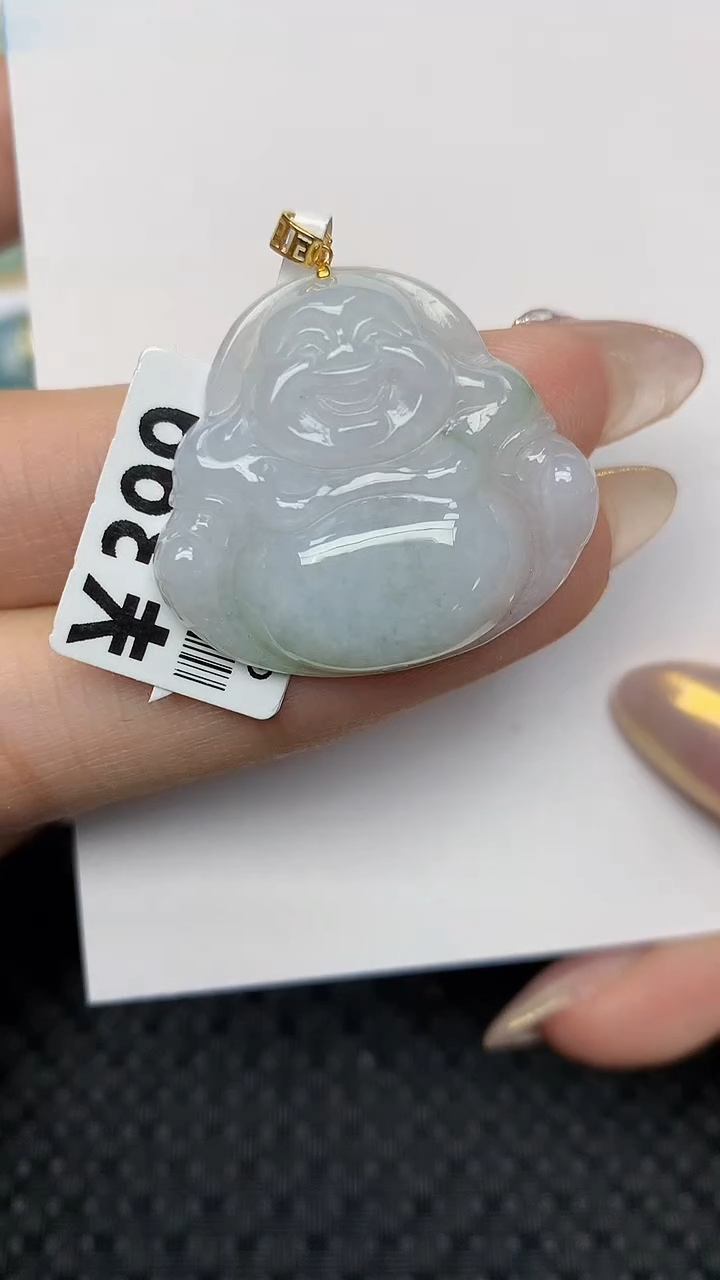 【闪购商品】翡翠颈饰18K金镶嵌 天然翡翠A货，