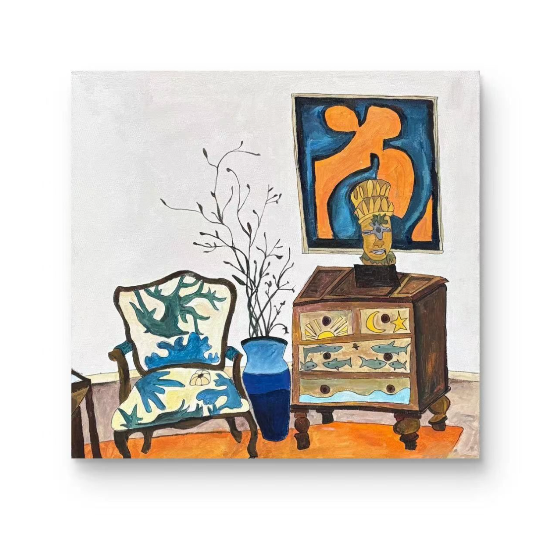 【中古角落】“50*50” No.147 纯手绘挂画