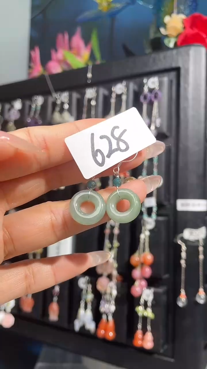 银S925镶嵌耳饰紫晶喜欢拍