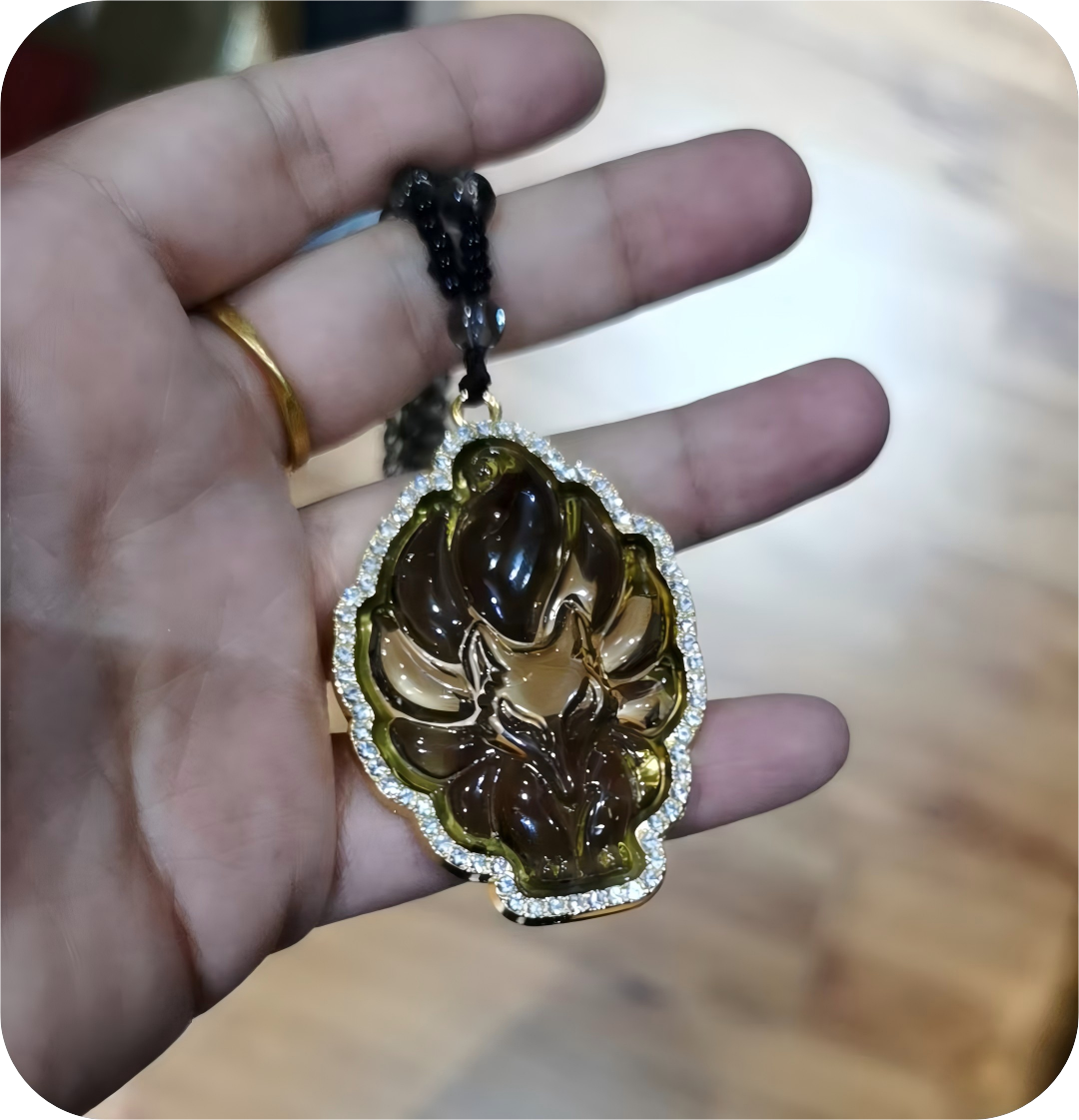 非金属珐琅吊坠 圆山精品佑恩设计九尾狐吊坠