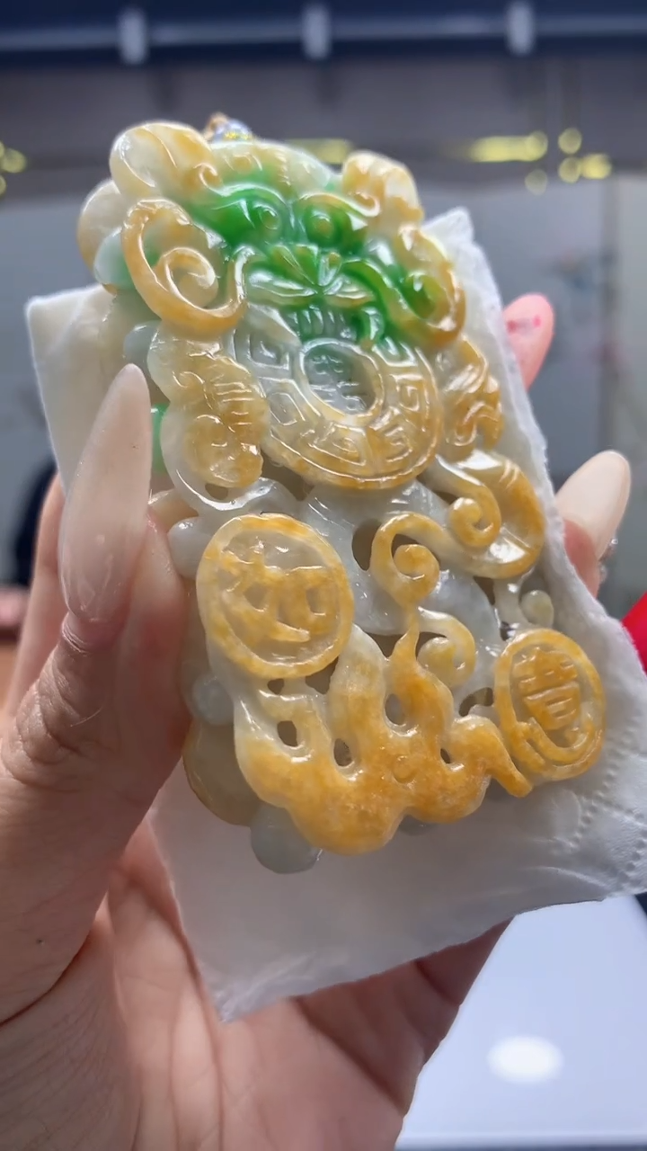 【闪购商品】定制翡翠未镶嵌1062lj-毛货挂件25