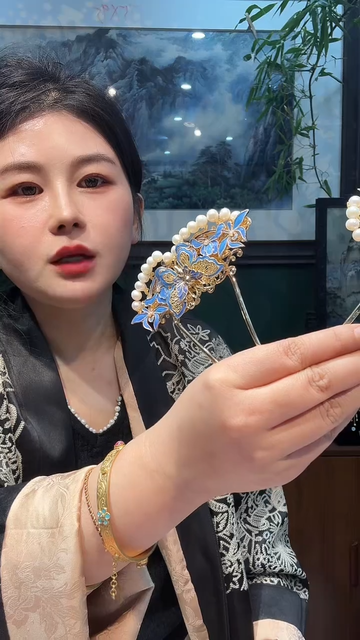 大理石铁合金非遗手工首饰