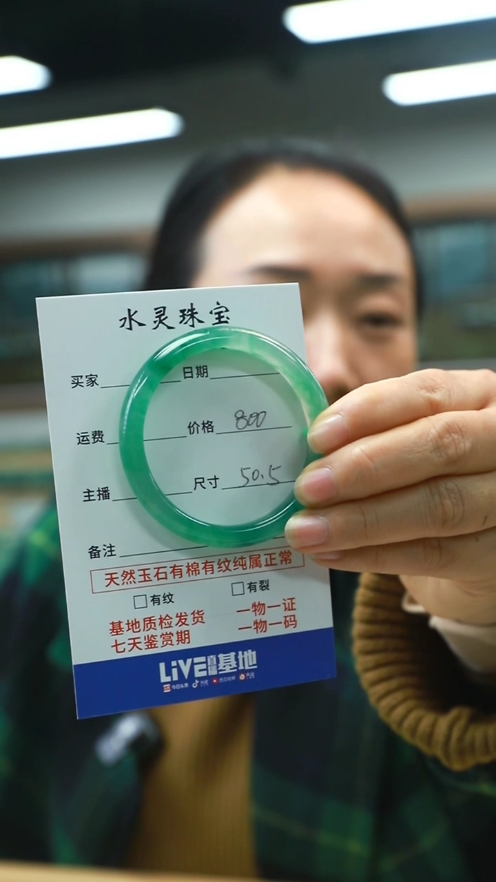 【闪购商品】石英质玉手镯未镶嵌天然独龙玉手镯圈口50.5