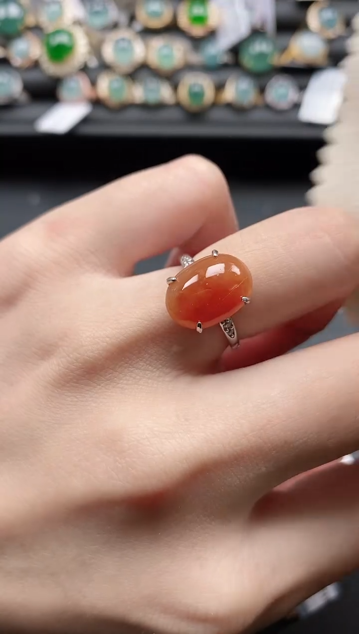 【闪购商品】翡翠戒指银S925镶嵌1111