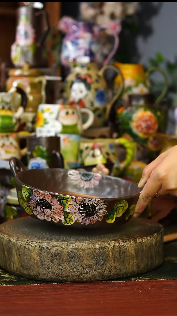 陶瓷155景德镇手工手绘釉下彩