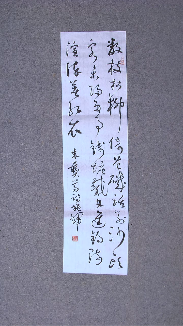 书法施辉  江西新余90*23尺寸