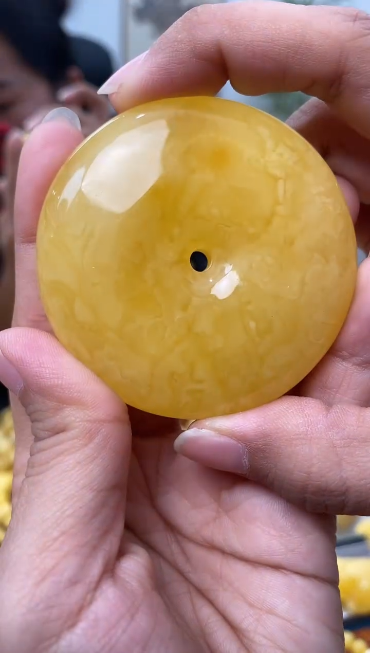 【闪购商品】琥珀裸石未镶嵌天然琥珀蜜蜡平安扣