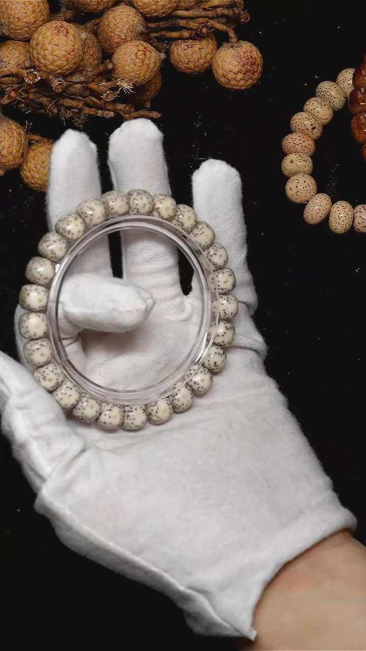 手串星月菩提9*8骨瓷白-A231-2骨白