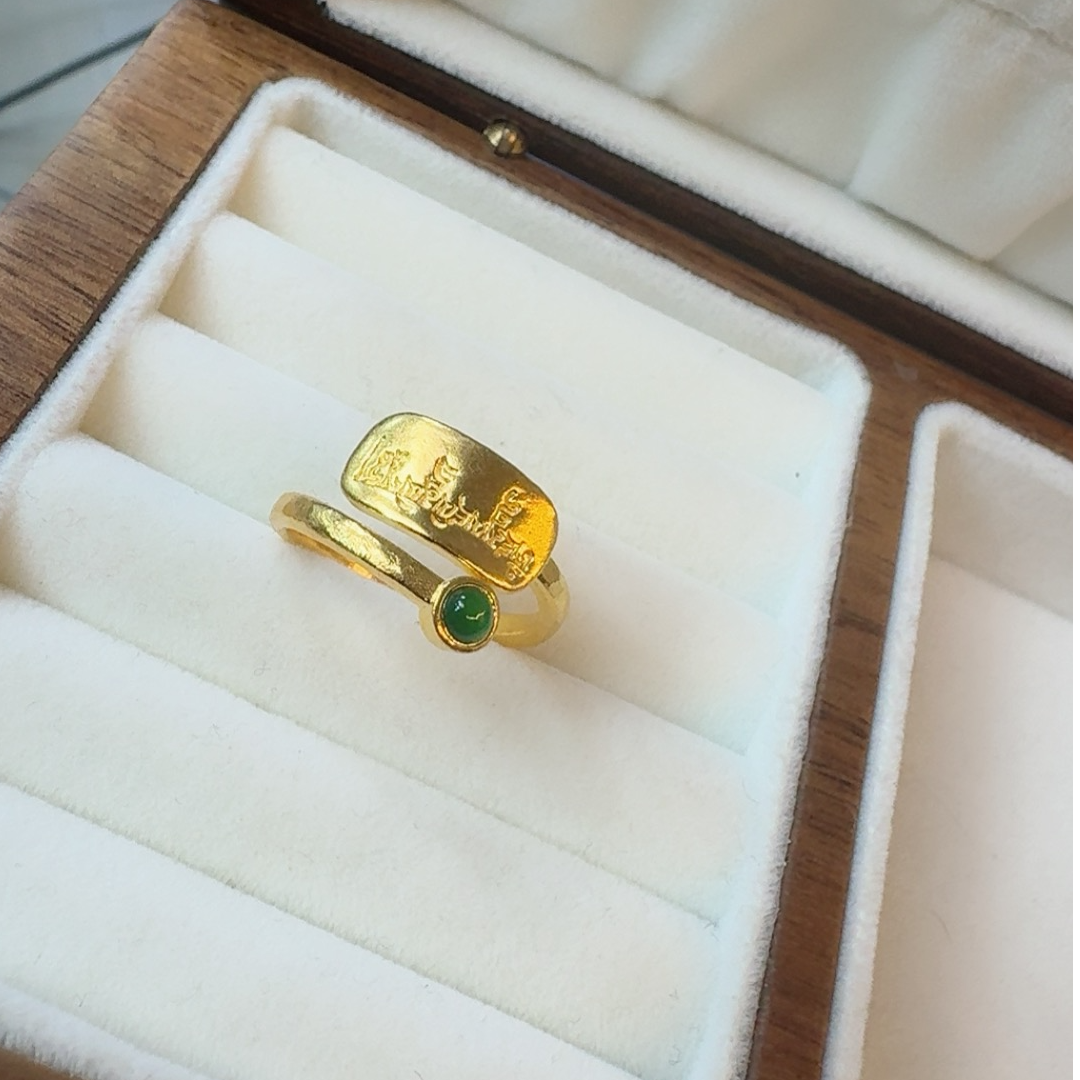 足金时尚财财戒指