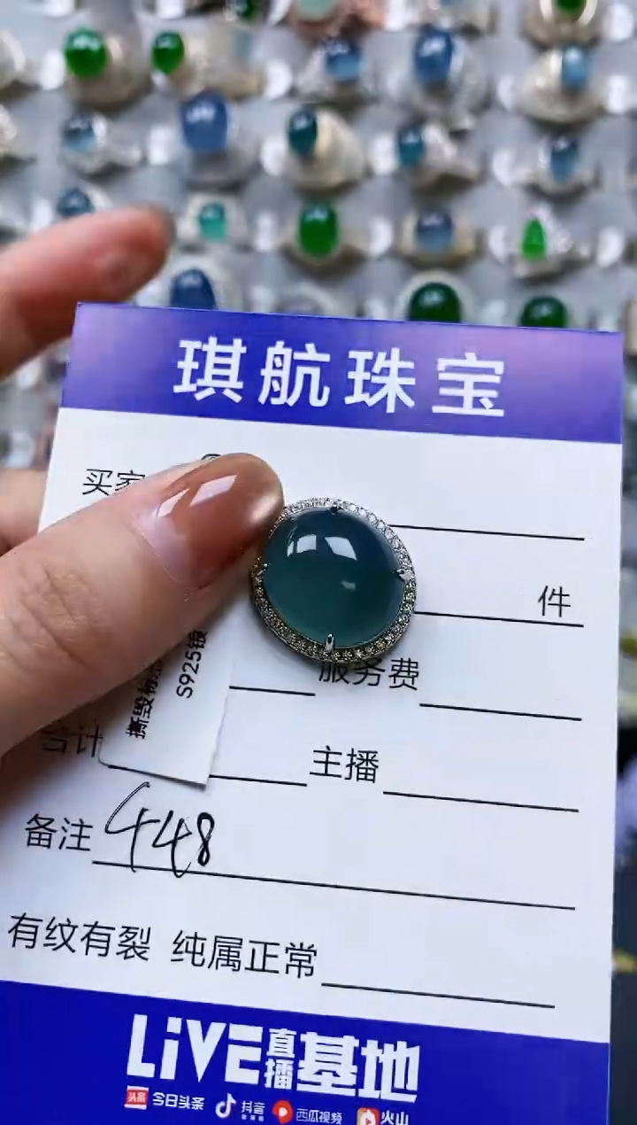 【闪购商品】翡翠颈饰银S925镶嵌0448